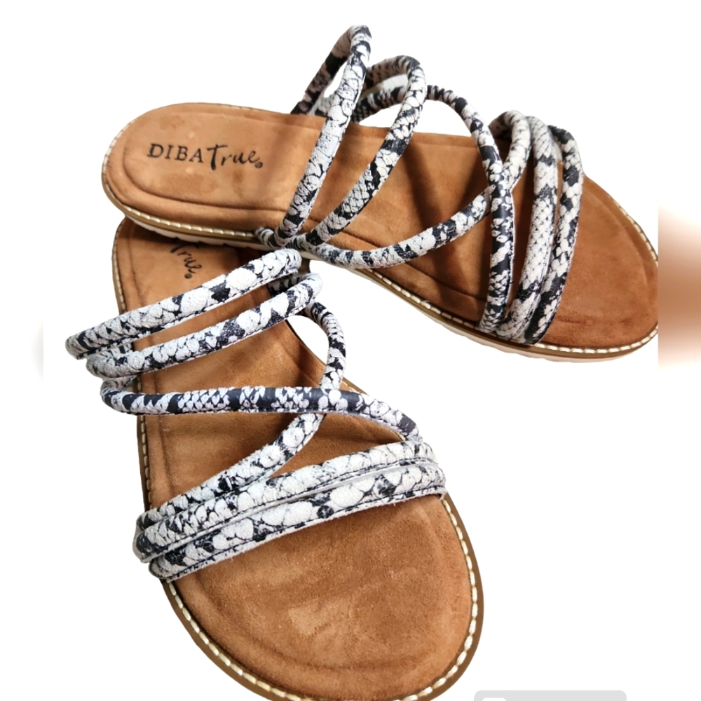 Diba True Snake Print Cedar Cove Slip On Sandal Size 8.5 NIB
